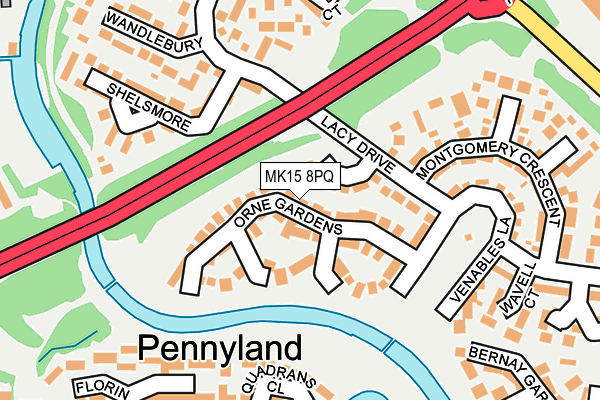 MK15 8PQ map - OS OpenMap – Local (Ordnance Survey) MK15 8PQ map - OS OpenMap – Local (Ordnance Survey)