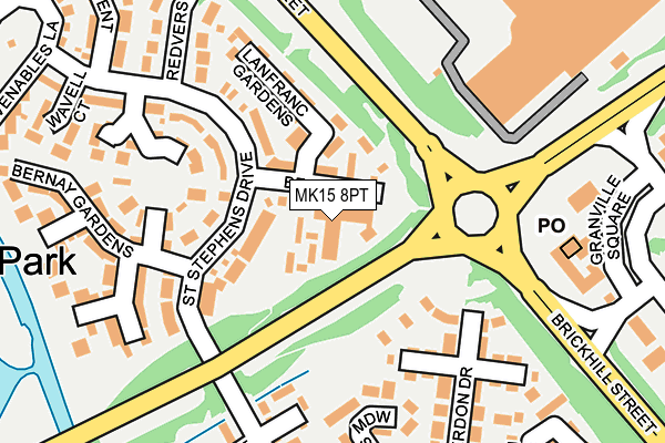 MK15 8PT map - OS OpenMap – Local (Ordnance Survey) MK15 8PT map - OS OpenMap – Local (Ordnance Survey)