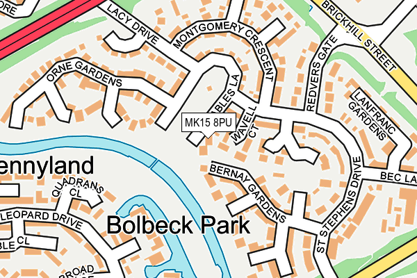 MK15 8PU map - OS OpenMap – Local (Ordnance Survey) MK15 8PU map - OS OpenMap – Local (Ordnance Survey)