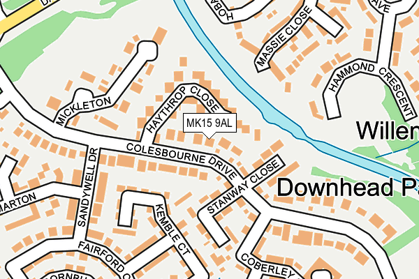 MK15 9AL map - OS OpenMap – Local (Ordnance Survey) MK15 9AL map - OS OpenMap – Local (Ordnance Survey)