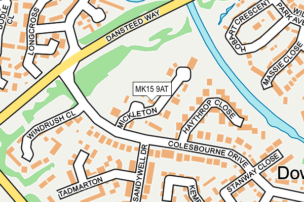 MK15 9AT map - OS OpenMap – Local (Ordnance Survey) MK15 9AT map - OS OpenMap – Local (Ordnance Survey)