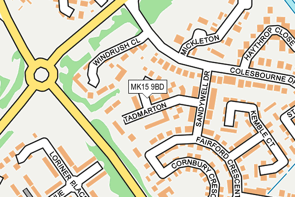 MK15 9BD map - OS OpenMap – Local (Ordnance Survey) MK15 9BD map - OS OpenMap – Local (Ordnance Survey)