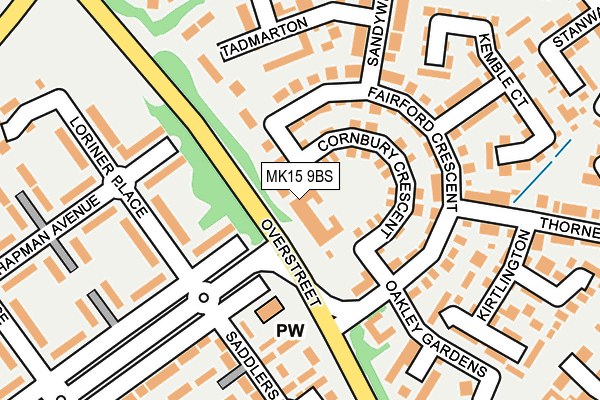 MK15 9BS map - OS OpenMap – Local (Ordnance Survey) MK15 9BS map - OS OpenMap – Local (Ordnance Survey)