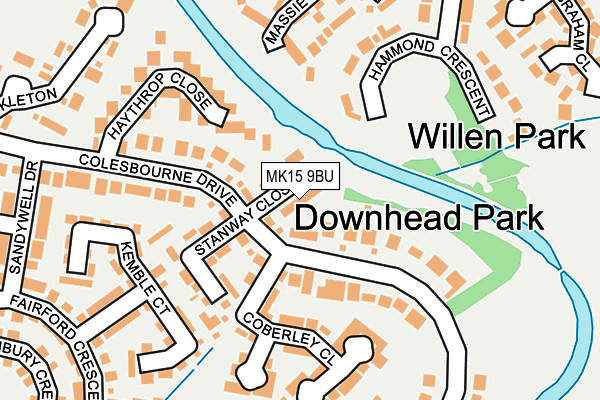 MK15 9BU map - OS OpenMap – Local (Ordnance Survey) MK15 9BU map - OS OpenMap – Local (Ordnance Survey)