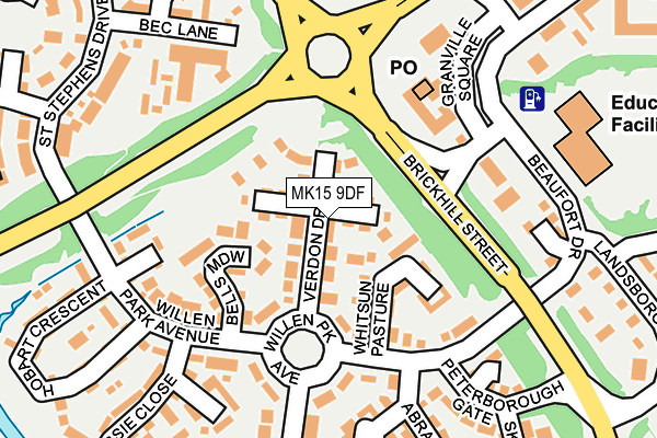 MK15 9DF map - OS OpenMap – Local (Ordnance Survey) MK15 9DF map - OS OpenMap – Local (Ordnance Survey)