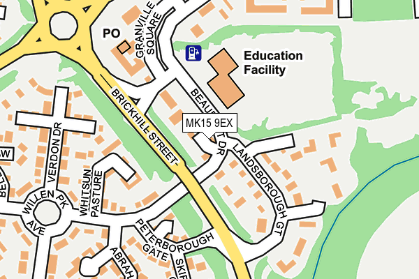 MK15 9EX map - OS OpenMap – Local (Ordnance Survey) MK15 9EX map - OS OpenMap – Local (Ordnance Survey)