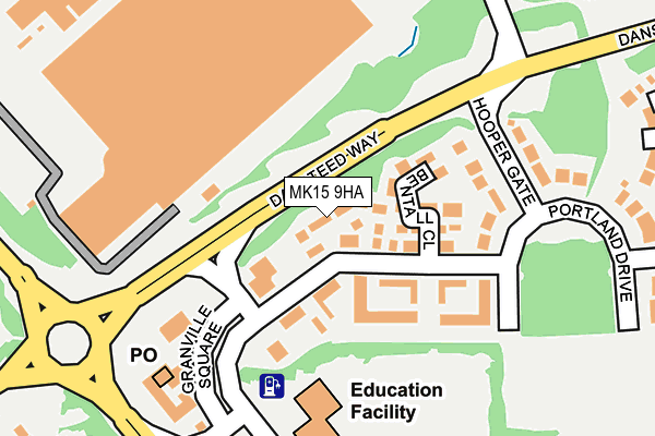 MK15 9HA map - OS OpenMap – Local (Ordnance Survey) MK15 9HA map - OS OpenMap – Local (Ordnance Survey)