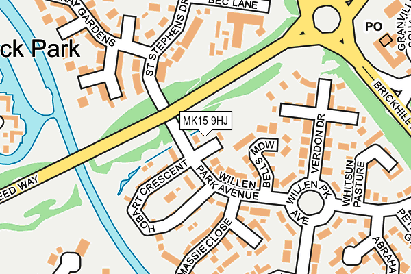 MK15 9HJ map - OS OpenMap – Local (Ordnance Survey) MK15 9HJ map - OS OpenMap – Local (Ordnance Survey)