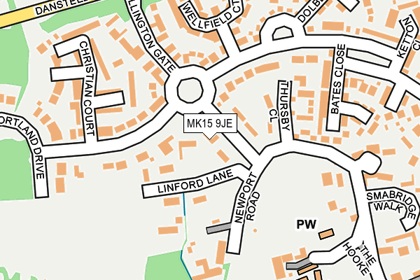 MK15 9JE map - OS OpenMap – Local (Ordnance Survey) MK15 9JE map - OS OpenMap – Local (Ordnance Survey)