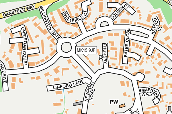MK15 9JF map - OS OpenMap – Local (Ordnance Survey) MK15 9JF map - OS OpenMap – Local (Ordnance Survey)
