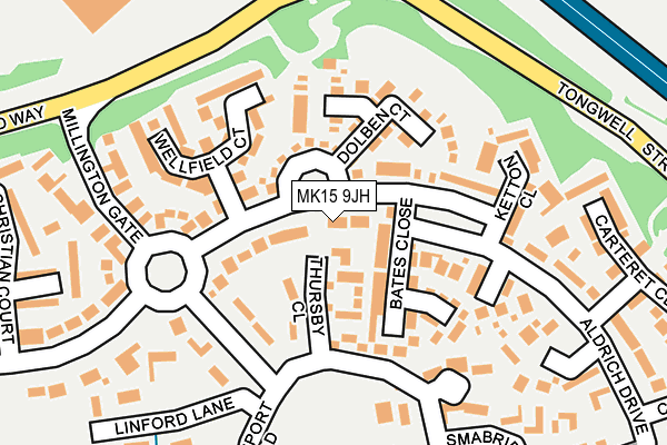 MK15 9JH map - OS OpenMap – Local (Ordnance Survey) MK15 9JH map - OS OpenMap – Local (Ordnance Survey)