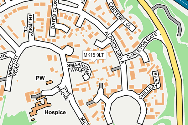MK15 9LT map - OS OpenMap – Local (Ordnance Survey) MK15 9LT map - OS OpenMap – Local (Ordnance Survey)