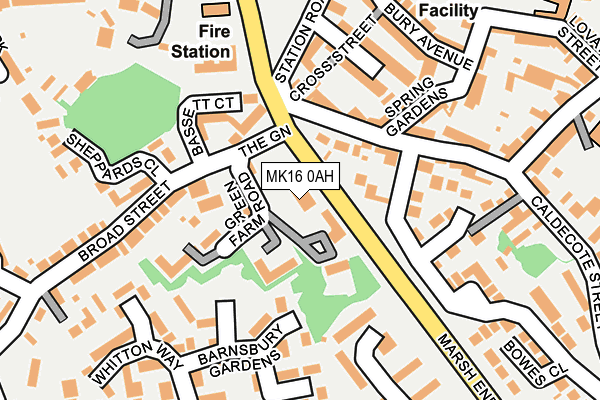 MK16 0AH map - OS OpenMap – Local (Ordnance Survey) MK16 0AH map - OS OpenMap – Local (Ordnance Survey)