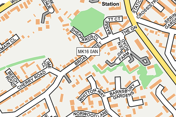 MK16 0AN map - OS OpenMap – Local (Ordnance Survey) MK16 0AN map - OS OpenMap – Local (Ordnance Survey)