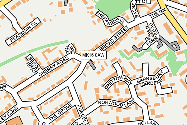 MK16 0AW map - OS OpenMap – Local (Ordnance Survey) MK16 0AW map - OS OpenMap – Local (Ordnance Survey)