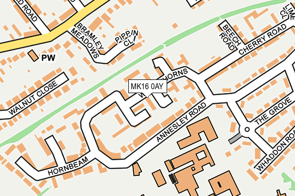 MK16 0AY map - OS OpenMap – Local (Ordnance Survey) MK16 0AY map - OS OpenMap – Local (Ordnance Survey)