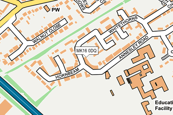 MK16 0DQ map - OS OpenMap – Local (Ordnance Survey) MK16 0DQ map - OS OpenMap – Local (Ordnance Survey)
