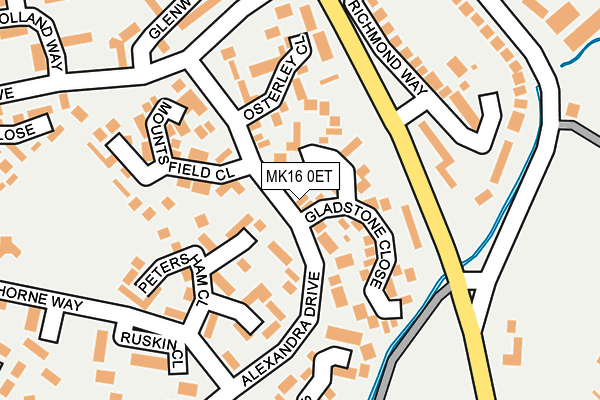 MK16 0ET map - OS OpenMap – Local (Ordnance Survey) MK16 0ET map - OS OpenMap – Local (Ordnance Survey)
