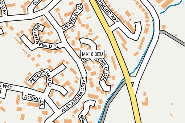 MK16 0EU map - OS OpenMap – Local (Ordnance Survey) MK16 0EU map - OS OpenMap – Local (Ordnance Survey)