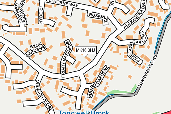 MK16 0HJ map - OS OpenMap – Local (Ordnance Survey) MK16 0HJ map - OS OpenMap – Local (Ordnance Survey)