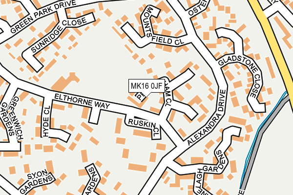 MK16 0JF map - OS OpenMap – Local (Ordnance Survey) MK16 0JF map - OS OpenMap – Local (Ordnance Survey)