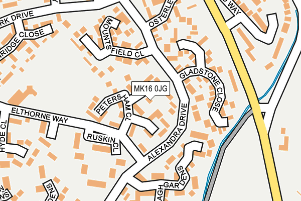 MK16 0JG map - OS OpenMap – Local (Ordnance Survey) MK16 0JG map - OS OpenMap – Local (Ordnance Survey)