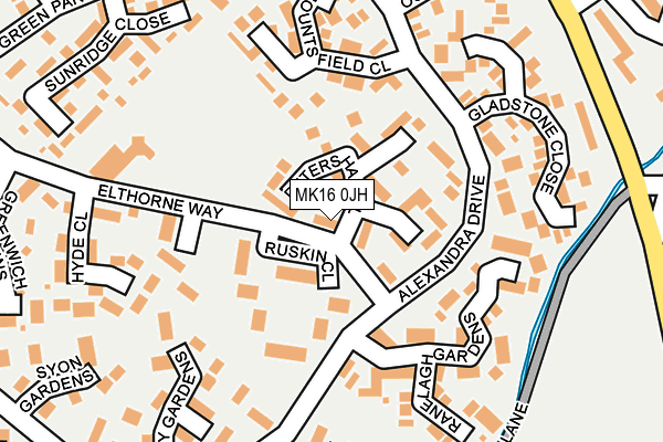 MK16 0JH map - OS OpenMap – Local (Ordnance Survey) MK16 0JH map - OS OpenMap – Local (Ordnance Survey)
