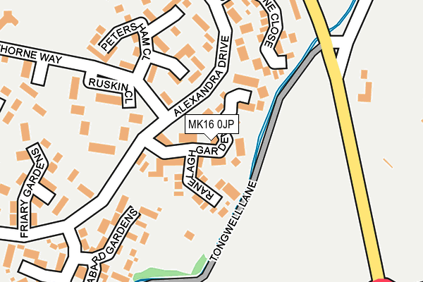 MK16 0JP map - OS OpenMap – Local (Ordnance Survey) MK16 0JP map - OS OpenMap – Local (Ordnance Survey)