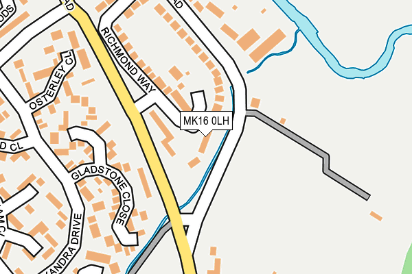 MK16 0LH map - OS OpenMap – Local (Ordnance Survey) MK16 0LH map - OS OpenMap – Local (Ordnance Survey)