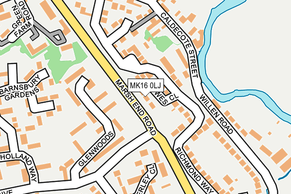 MK16 0LJ map - OS OpenMap – Local (Ordnance Survey) MK16 0LJ map - OS OpenMap – Local (Ordnance Survey)