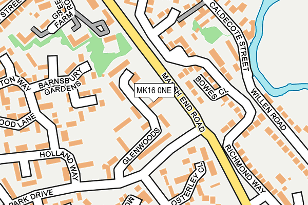 MK16 0NE map - OS OpenMap – Local (Ordnance Survey) MK16 0NE map - OS OpenMap – Local (Ordnance Survey)