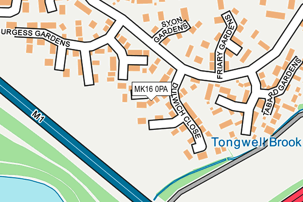 MK16 0PA map - OS OpenMap – Local (Ordnance Survey) MK16 0PA map - OS OpenMap – Local (Ordnance Survey)