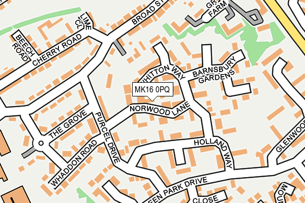 MK16 0PQ map - OS OpenMap – Local (Ordnance Survey) MK16 0PQ map - OS OpenMap – Local (Ordnance Survey)