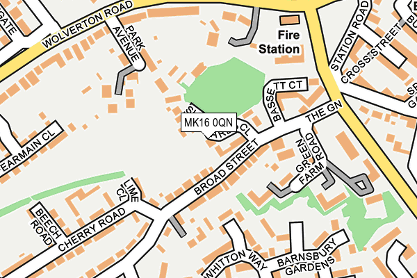 MK16 0QN map - OS OpenMap – Local (Ordnance Survey)