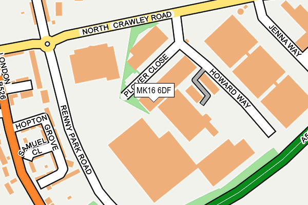 MK16 6DF map - OS OpenMap – Local (Ordnance Survey) MK16 6DF map - OS OpenMap – Local (Ordnance Survey)