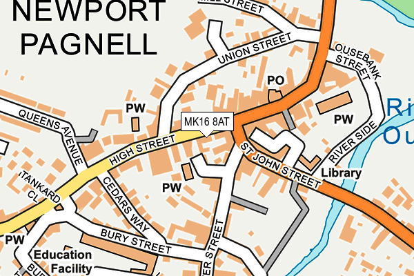 MK16 8AT map - OS OpenMap – Local (Ordnance Survey) MK16 8AT map - OS OpenMap – Local (Ordnance Survey)