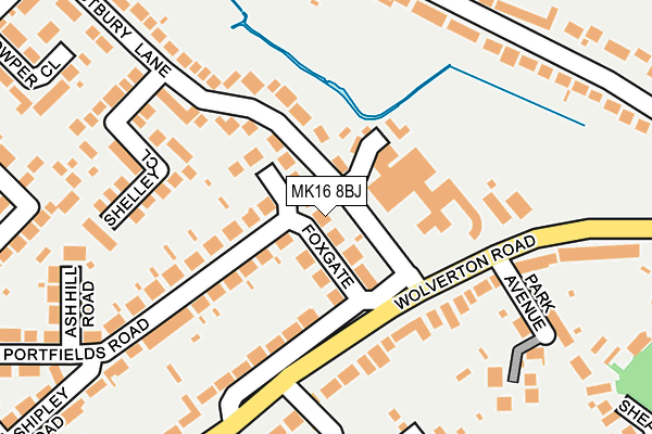 MK16 8BJ map - OS OpenMap – Local (Ordnance Survey) MK16 8BJ map - OS OpenMap – Local (Ordnance Survey)