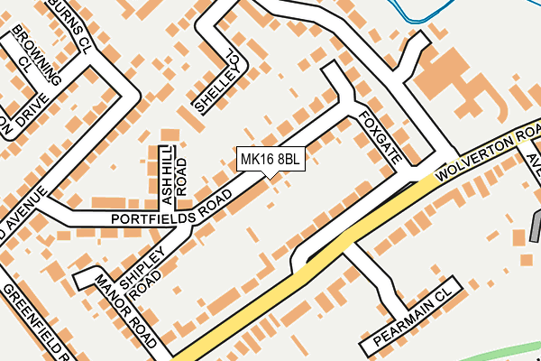 MK16 8BL map - OS OpenMap – Local (Ordnance Survey) MK16 8BL map - OS OpenMap – Local (Ordnance Survey)