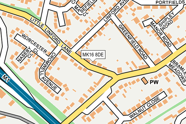 MK16 8DE map - OS OpenMap – Local (Ordnance Survey) MK16 8DE map - OS OpenMap – Local (Ordnance Survey)