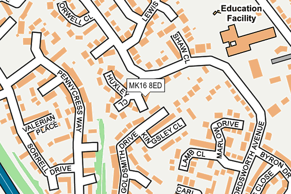 MK16 8ED map - OS OpenMap – Local (Ordnance Survey) MK16 8ED map - OS OpenMap – Local (Ordnance Survey)