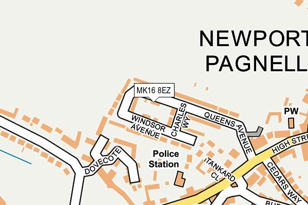 MK16 8EZ map - OS OpenMap – Local (Ordnance Survey) MK16 8EZ map - OS OpenMap – Local (Ordnance Survey)