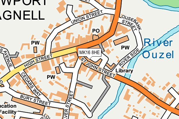 MK16 8HE map - OS OpenMap – Local (Ordnance Survey) MK16 8HE map - OS OpenMap – Local (Ordnance Survey)