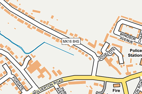 MK16 8HS map - OS OpenMap – Local (Ordnance Survey) MK16 8HS map - OS OpenMap – Local (Ordnance Survey)