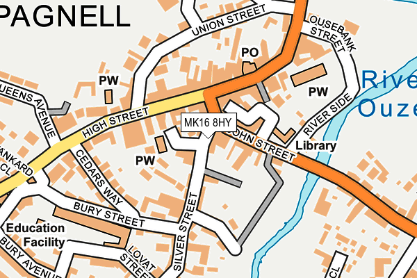MK16 8HY map - OS OpenMap – Local (Ordnance Survey) MK16 8HY map - OS OpenMap – Local (Ordnance Survey)