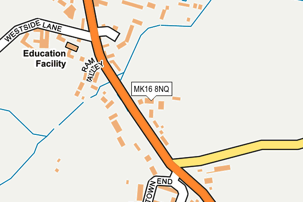 MK16 8NQ map - OS OpenMap – Local (Ordnance Survey)