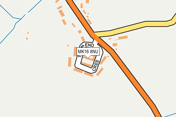 MK16 8NU map - OS OpenMap – Local (Ordnance Survey)