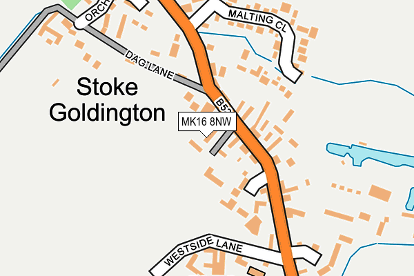 MK16 8NW map - OS OpenMap – Local (Ordnance Survey) MK16 8NW map - OS OpenMap – Local (Ordnance Survey)