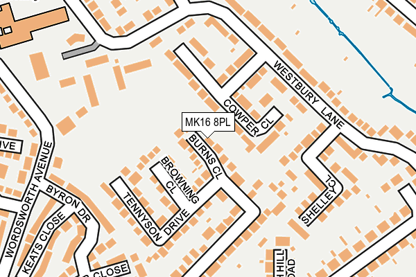 MK16 8PL map - OS OpenMap – Local (Ordnance Survey) MK16 8PL map - OS OpenMap – Local (Ordnance Survey)