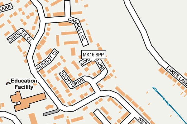 MK16 8PP map - OS OpenMap – Local (Ordnance Survey) MK16 8PP map - OS OpenMap – Local (Ordnance Survey)