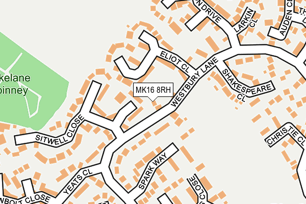 MK16 8RH map - OS OpenMap – Local (Ordnance Survey) MK16 8RH map - OS OpenMap – Local (Ordnance Survey)